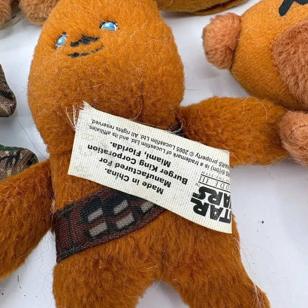 Star Wars Episode III Burger King Plush Toy Lot Of 7 2005 Characters